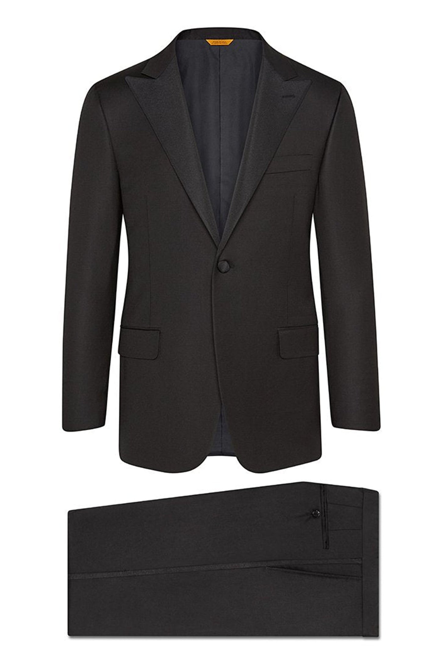 Black Peak Lapel Honey Way Super 150's Tuxedo