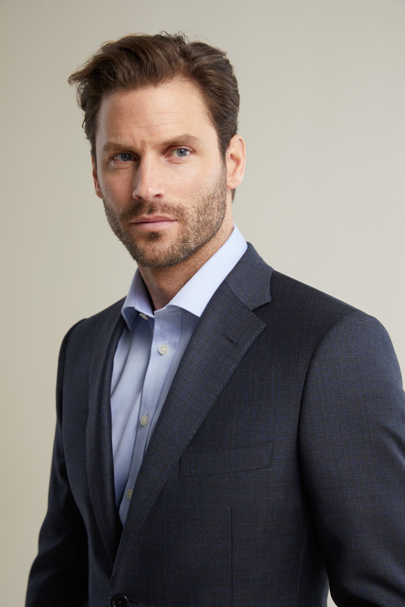 Charcoal Sharkskin Suit