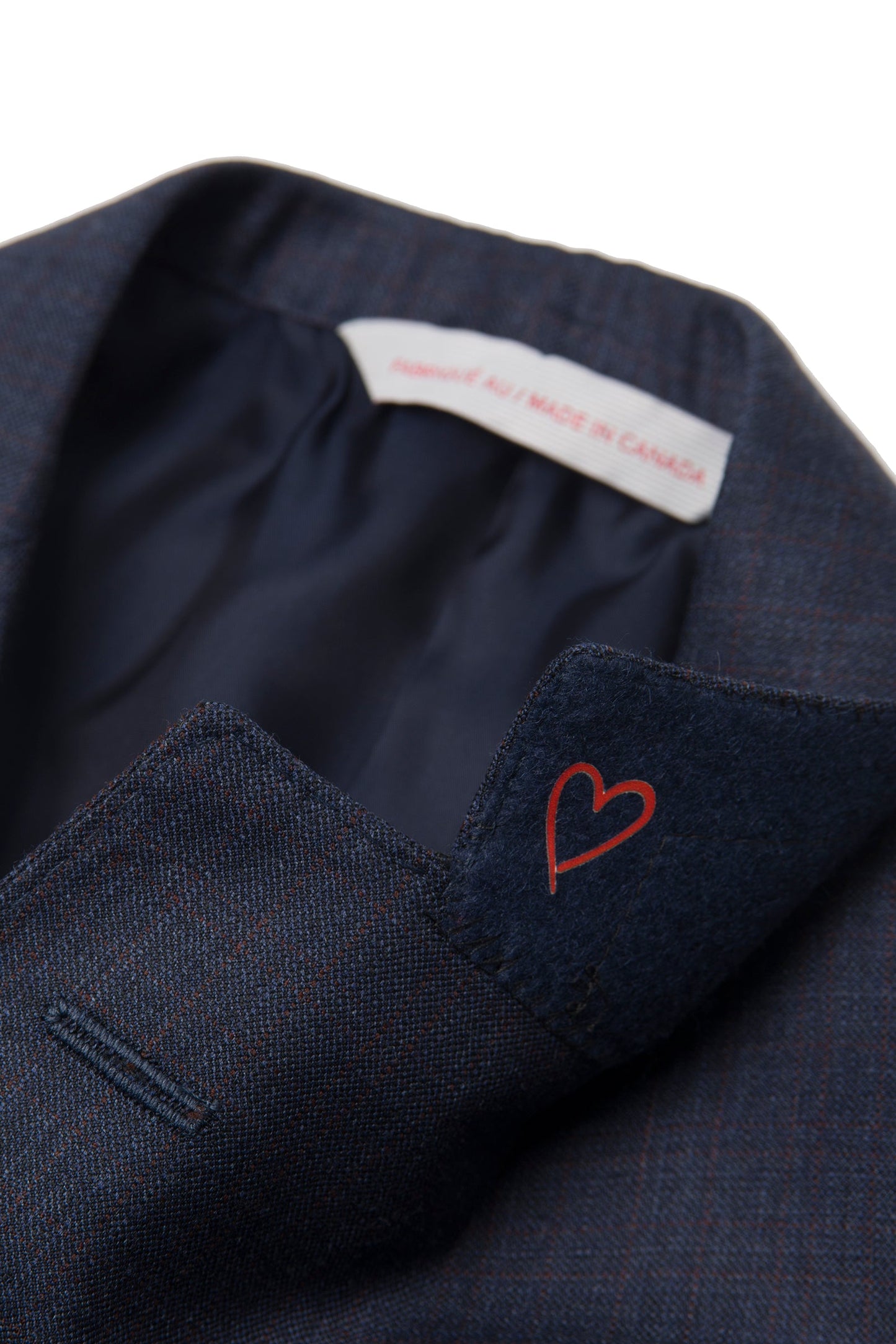 Navy Blue Sharkskin Suit