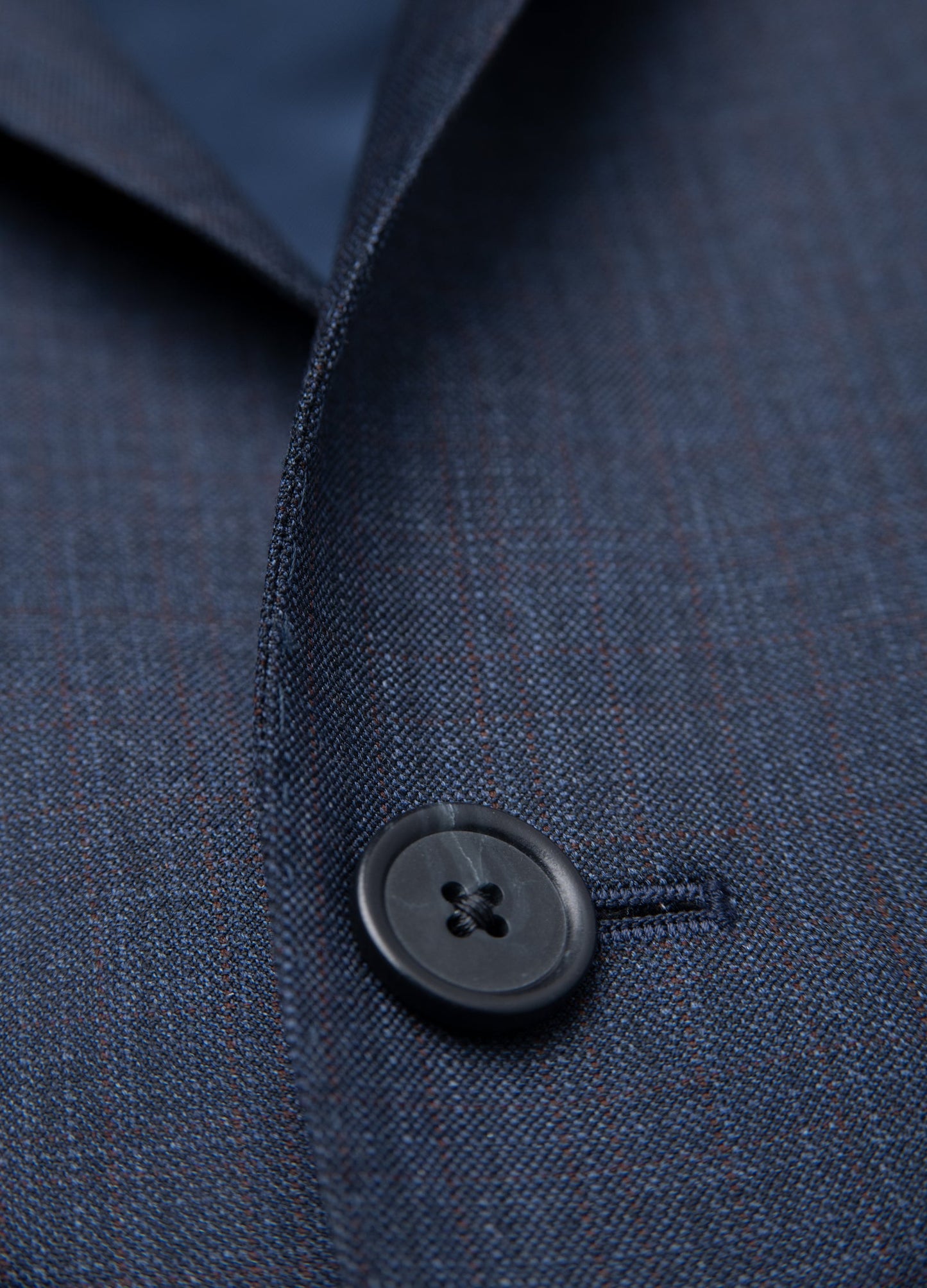 Navy Blue Sharkskin Suit