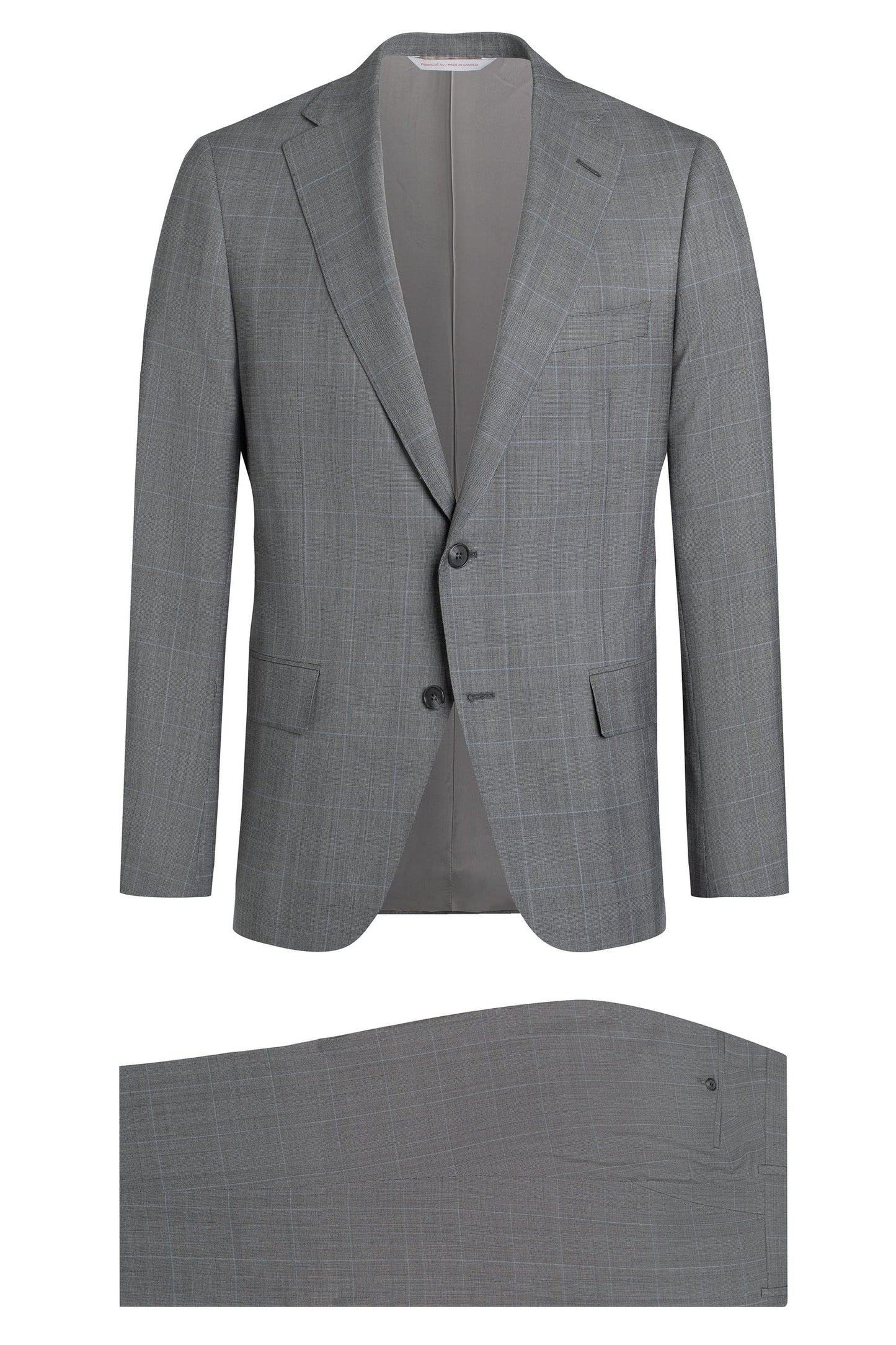 LIGHT GREY GLEN CHECK SUIT