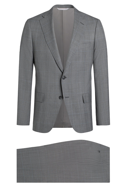 LIGHT GREY GLEN CHECK SUIT