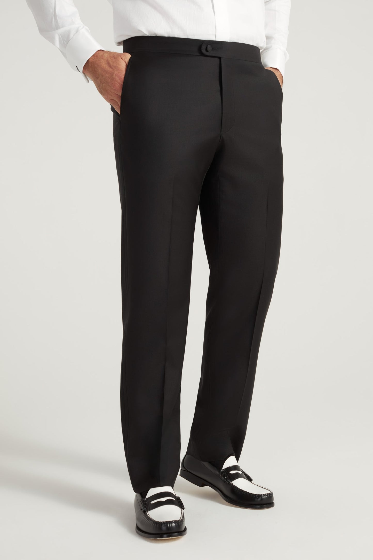 Black Peak Lapel Honey Way Super 150's Tuxedo