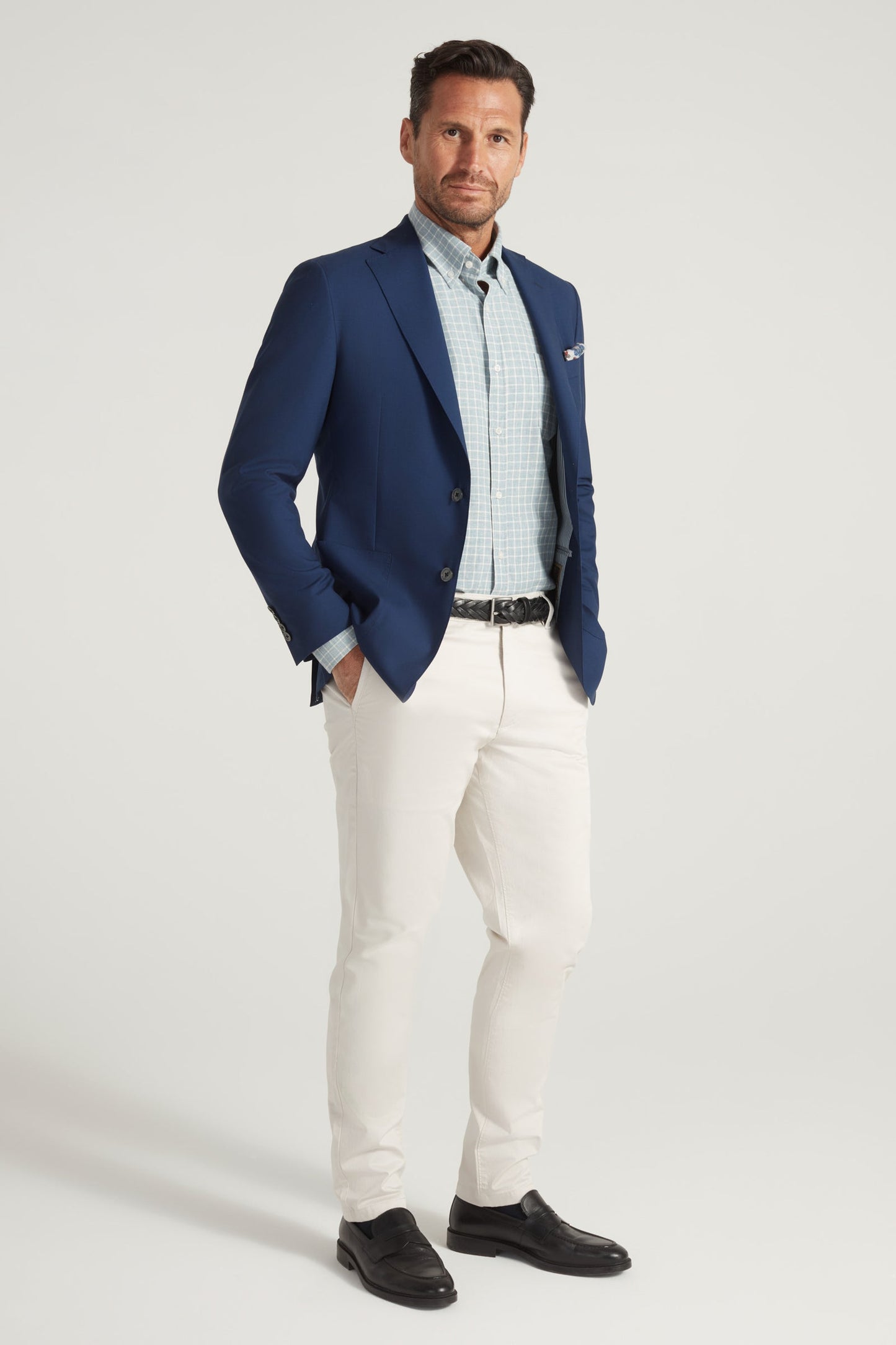 Royal Blue Super 150s Poplin Blazer
