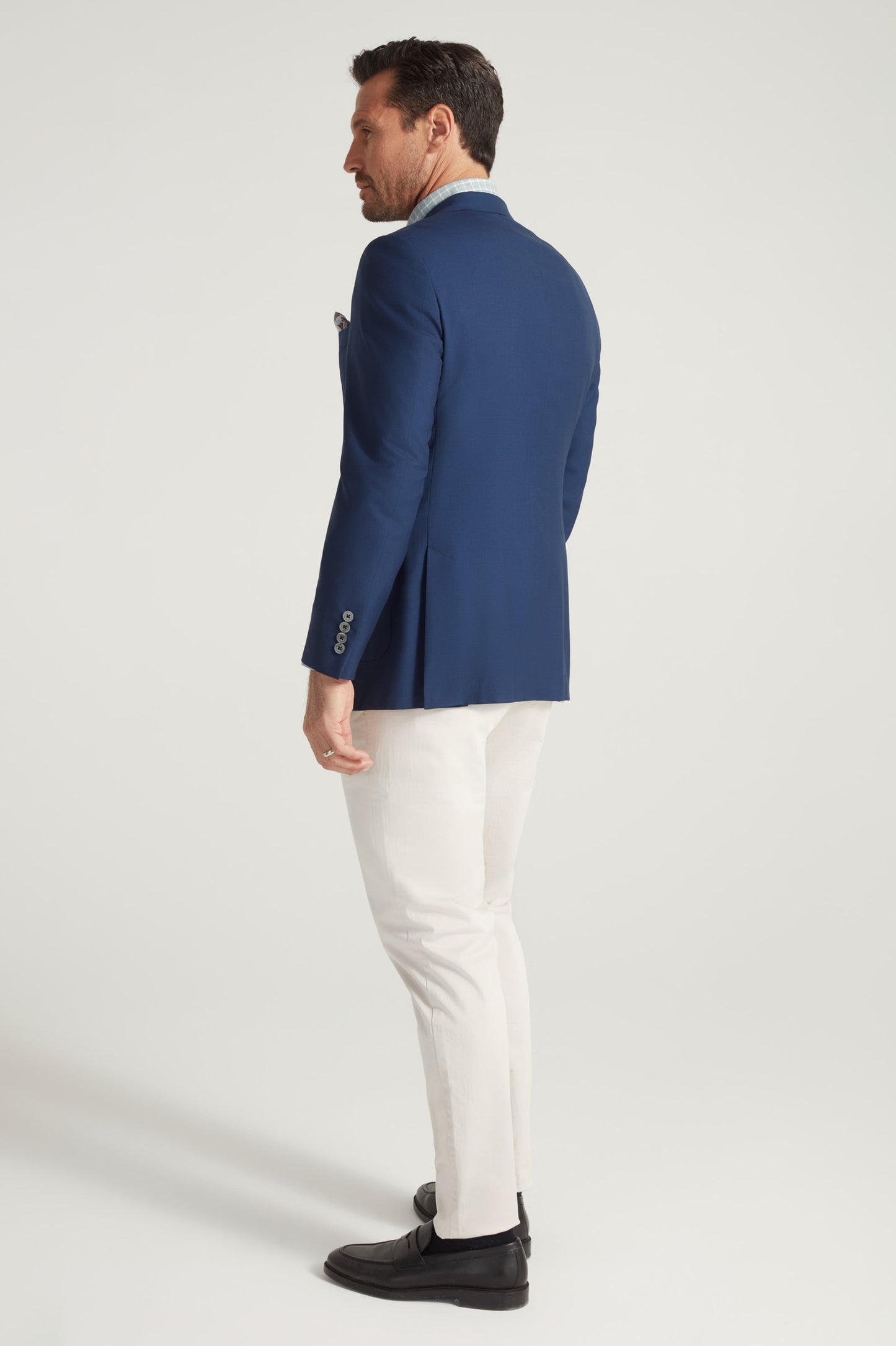 Royal Blue Super 150s Poplin Blazer