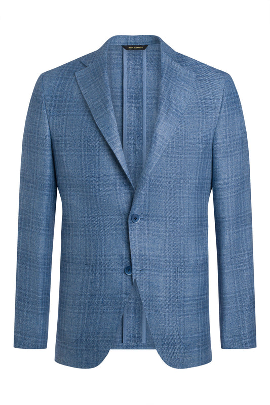 Light Blue Zegna Blended Linen Jacket
