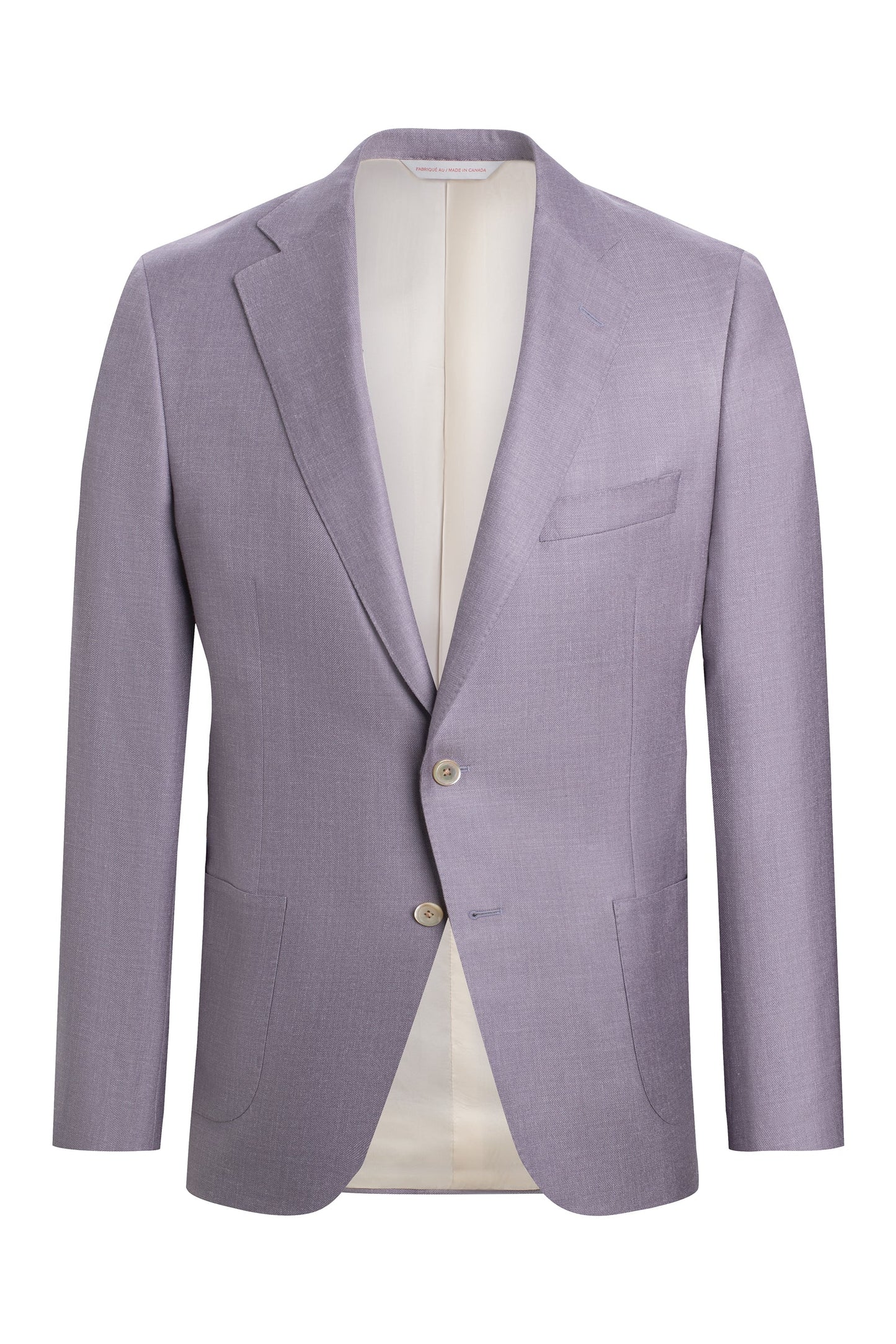 Lilac Wool, Silk and Linen Jacket