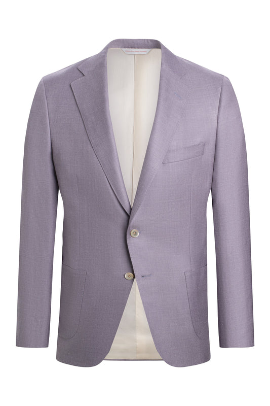 Lilac Wool, Silk and Linen Jacket