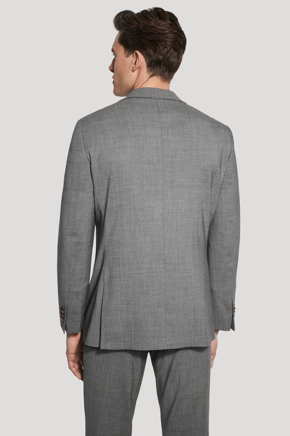 GREY SOLID WOOL STRETCH SUIT (Esprit)