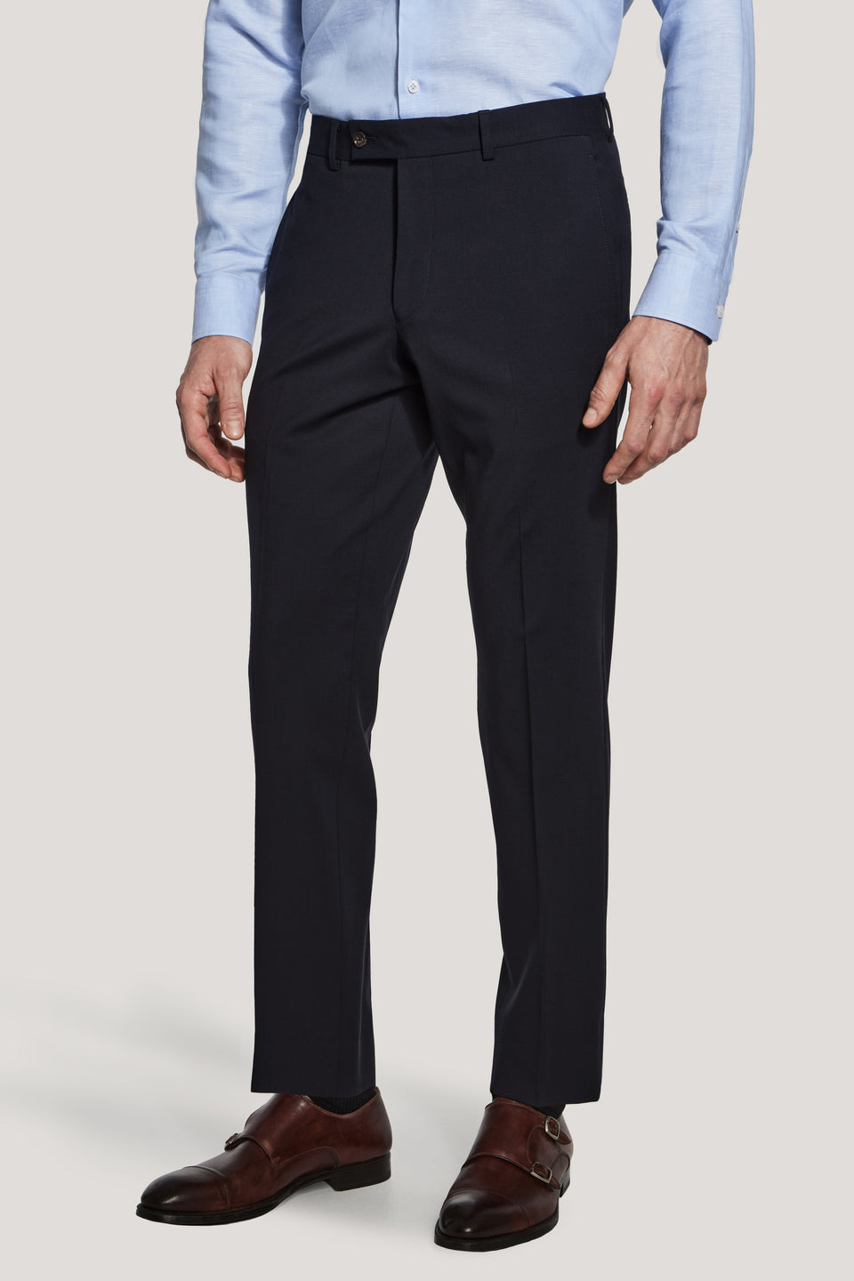 NAVY SOLID WOOL STRETCH SUIT (Esprit)
