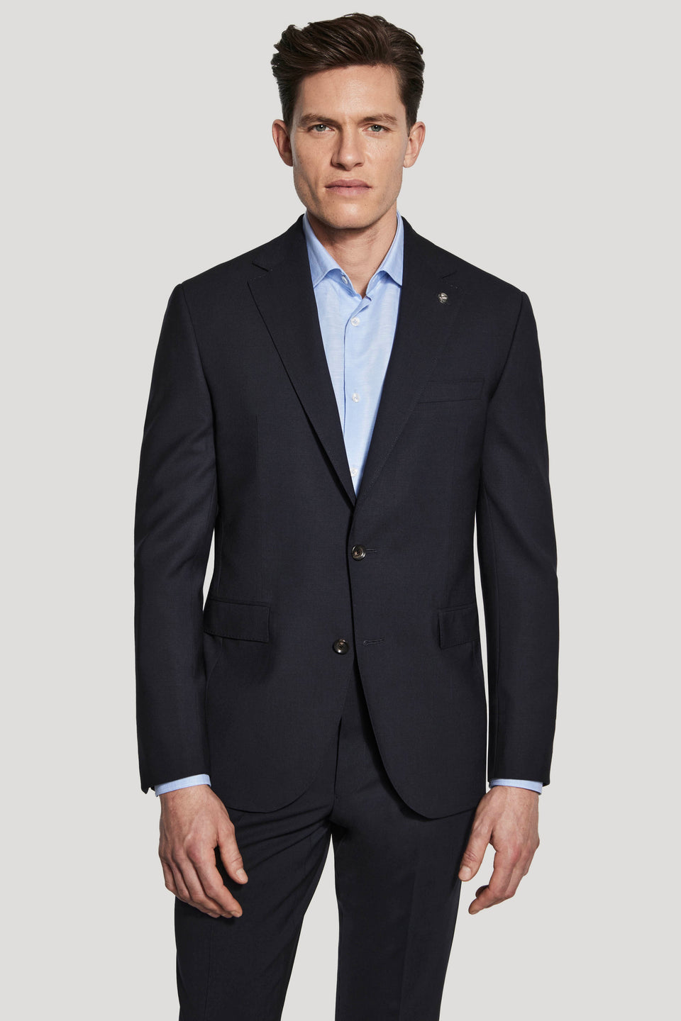 NAVY SOLID WOOL STRETCH SUIT (Esprit)