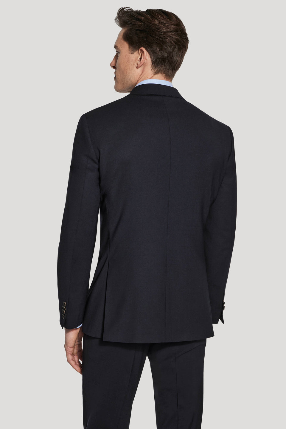 NAVY SOLID WOOL STRETCH SUIT (Esprit)