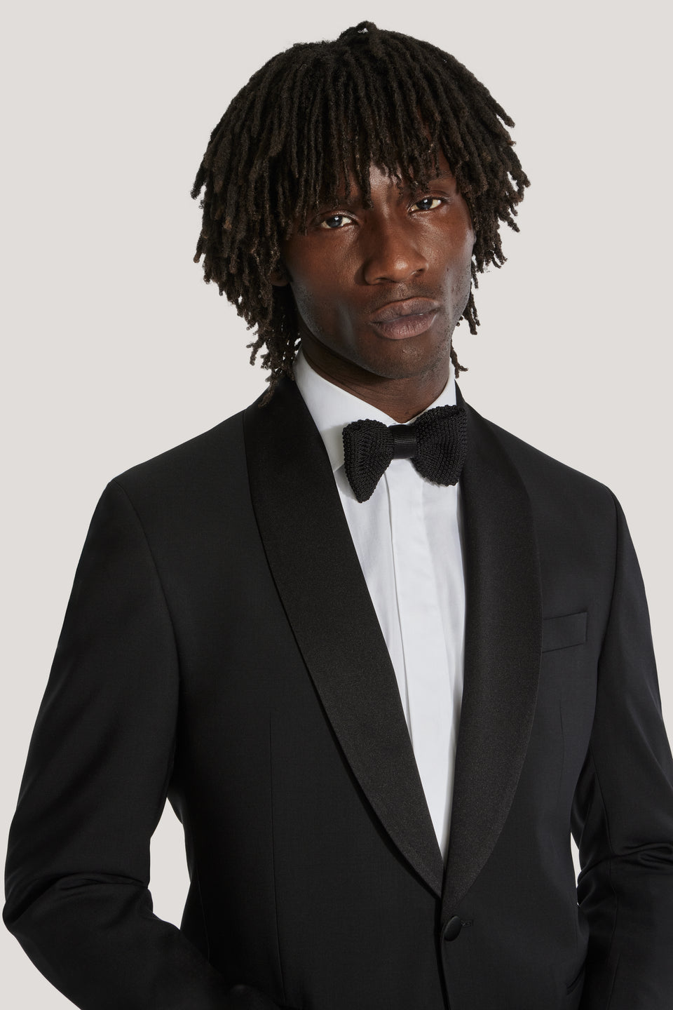 Black Super 130's Shawl Collar Tuxedo