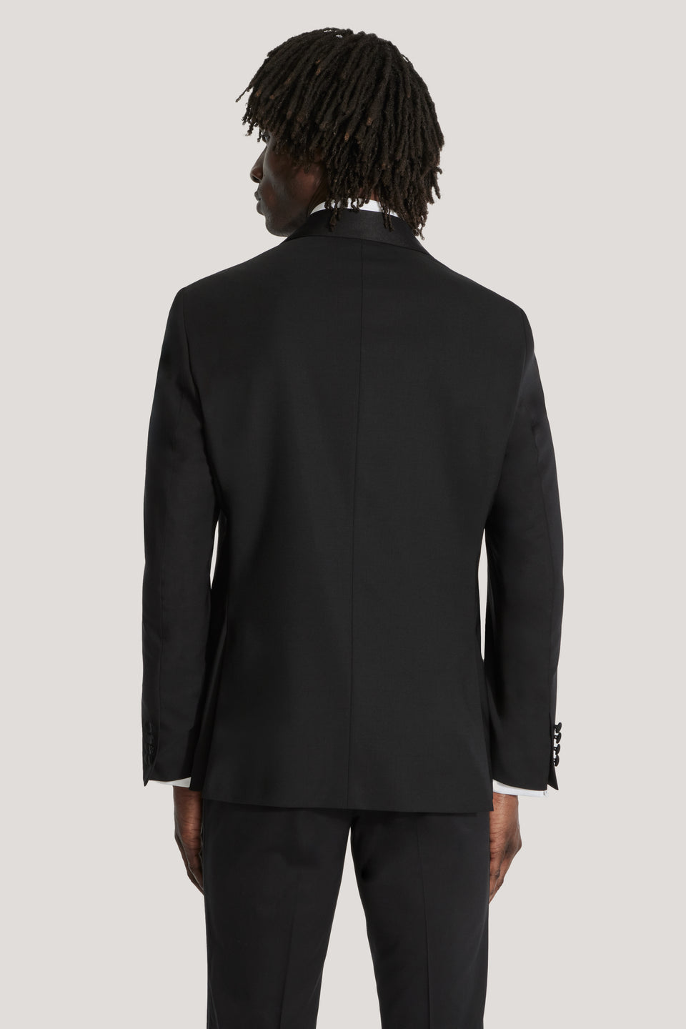 Black Super 130's Shawl Collar Tuxedo