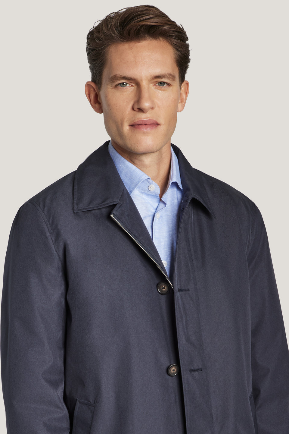 Navy Waterproof Raincoat w/ Removable Liner