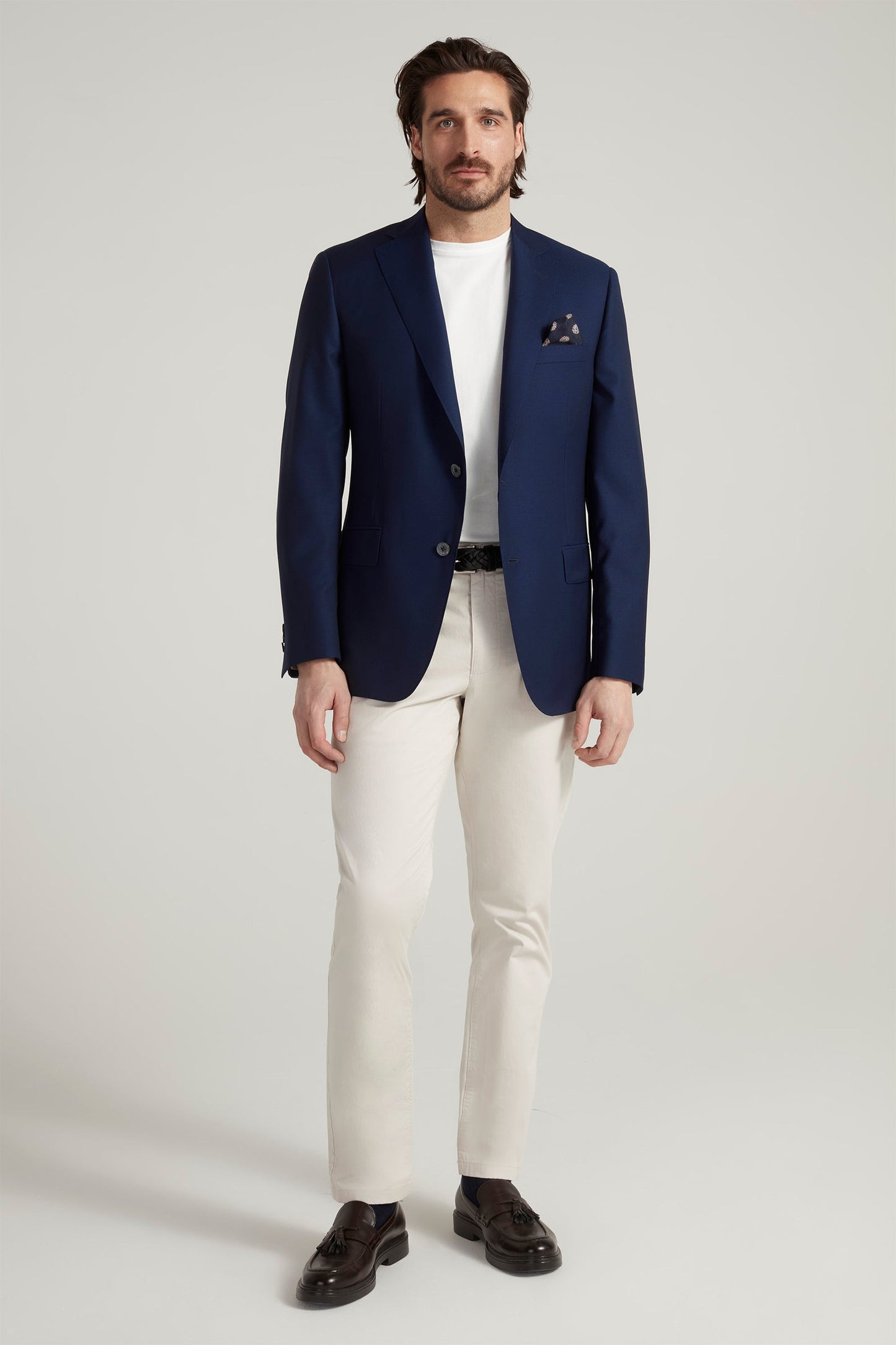 Blue Super 130s Double Twist Blazer