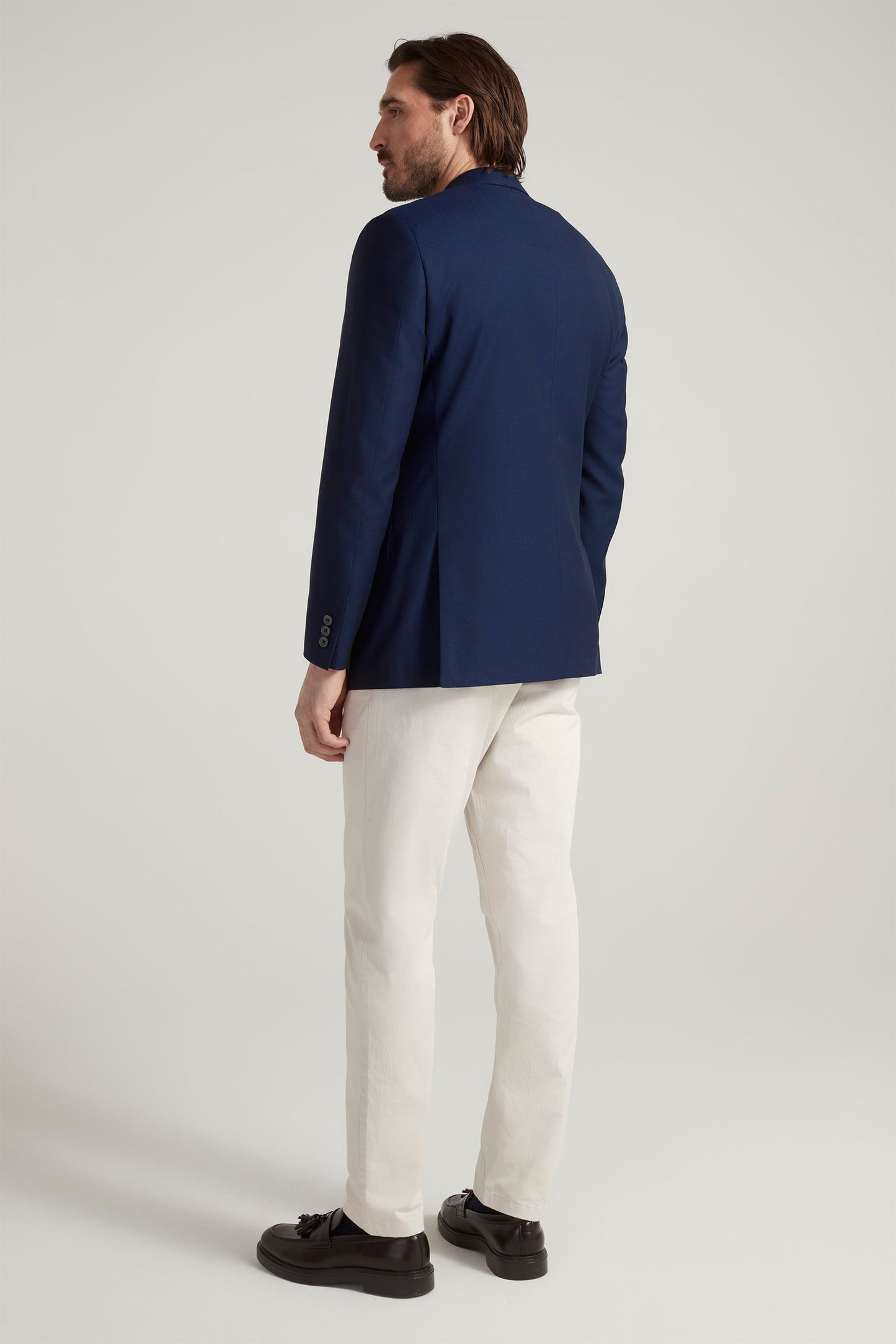 Blue Super 130s Double Twist Blazer