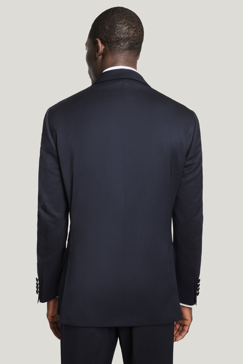 Navy Super 130's Peak Lapel Tuxedo Jacket