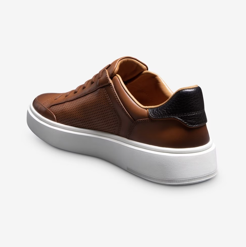 ALLEN EDMONDS OLIVER SLIP-ON SNEAKER - TAN LEATHER
