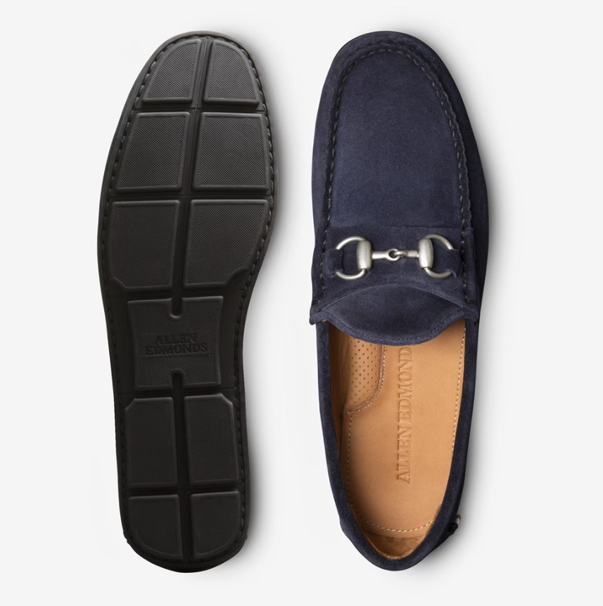 ALLEN EDMONDS SEBASTIAN BIT LOAFER - NAVY SEA SUEDE