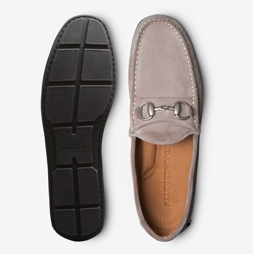ALLEN EDMONDS SEBASTIAN BIT LOAFER - PEWTER SUEDE