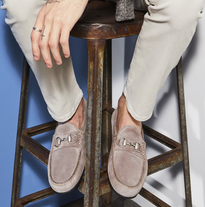 ALLEN EDMONDS SEBASTIAN BIT LOAFER - PEWTER SUEDE