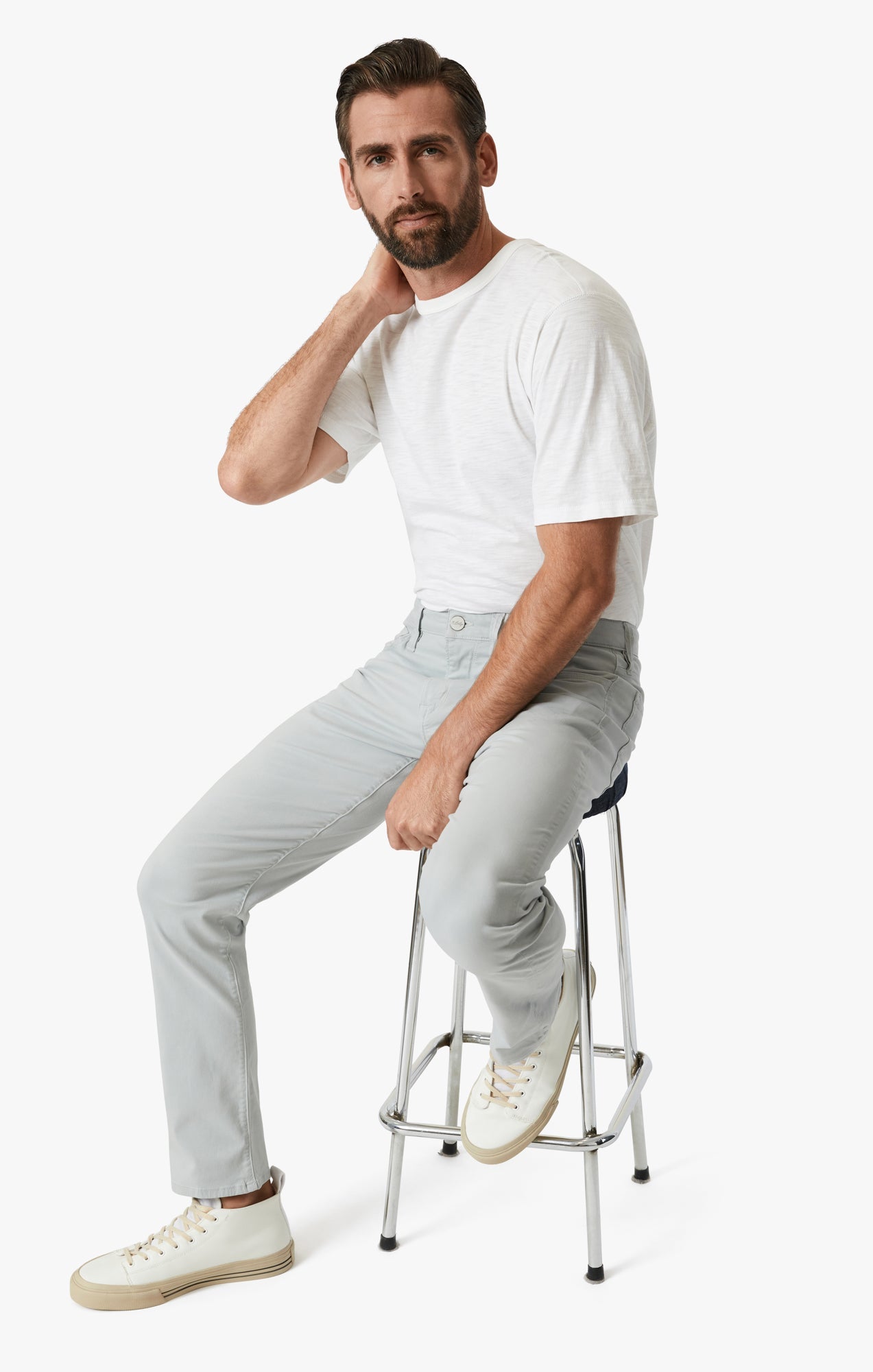 34 HERITAGE COOL TAPERED LEG PANTS (PEARL TWILL)