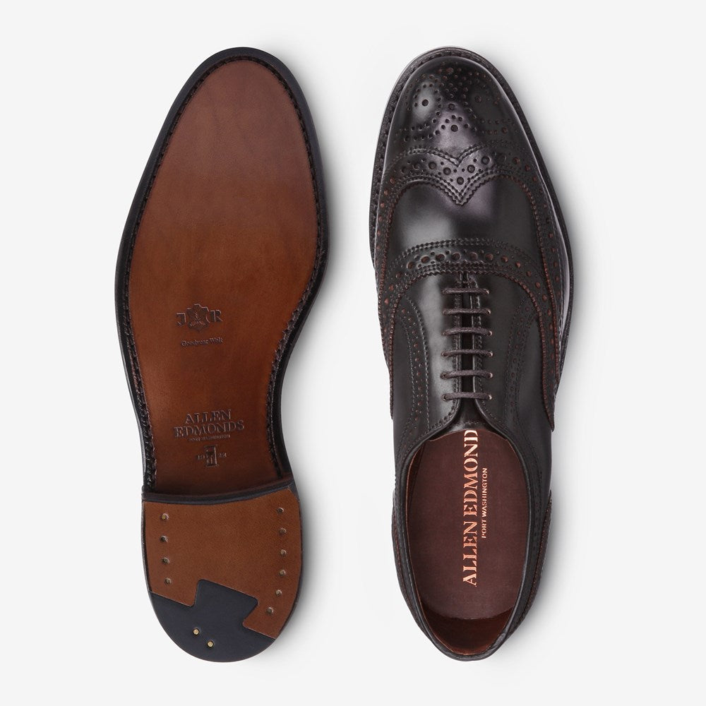 ALLEN EDMONDS CAMBRIDGE SHELL CORDOVAN WINGTIP - BROWN