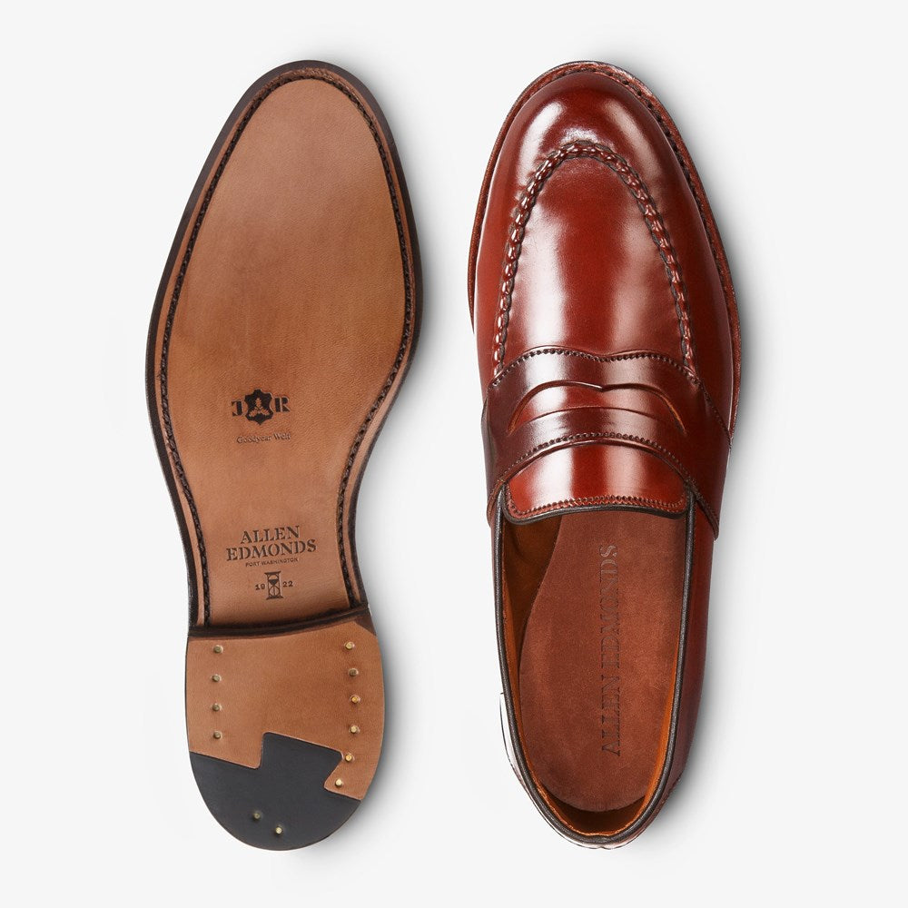 ALLEN EDMONDS CORDOVAN RANDOLPH PENNY LOAFER - CHILI