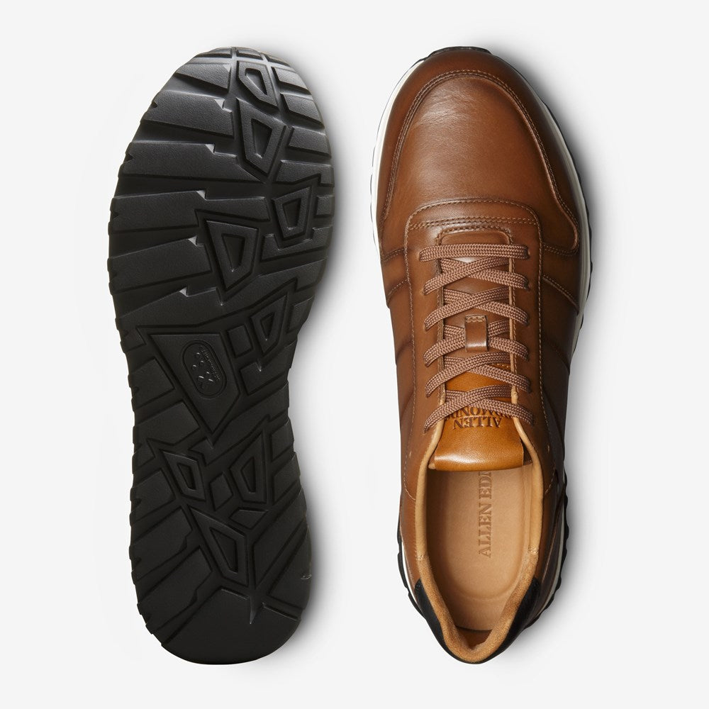 ALLEN EDMONDS LAWSON LACE-UP SNEAKER - CHESTNUT LEATHER