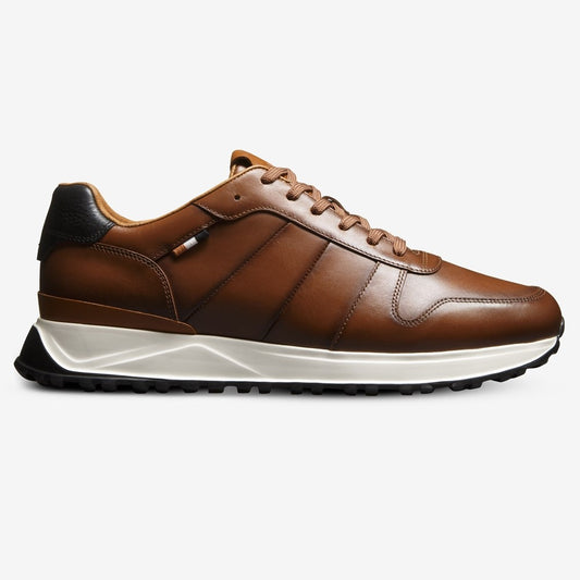 ALLEN EDMONDS LAWSON LACE-UP SNEAKER - CHESTNUT LEATHER
