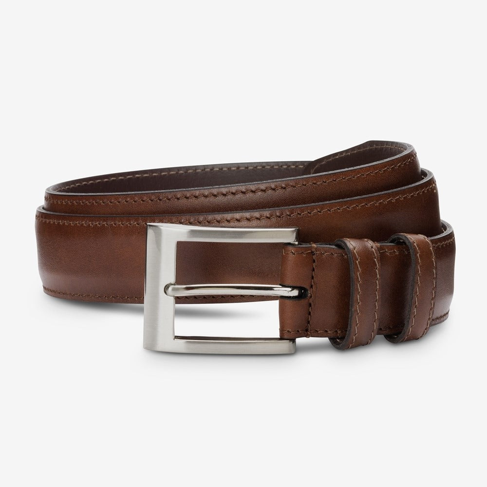 ALLEN EDMONDS WIDE BASIC DRESS BELT - CHILI