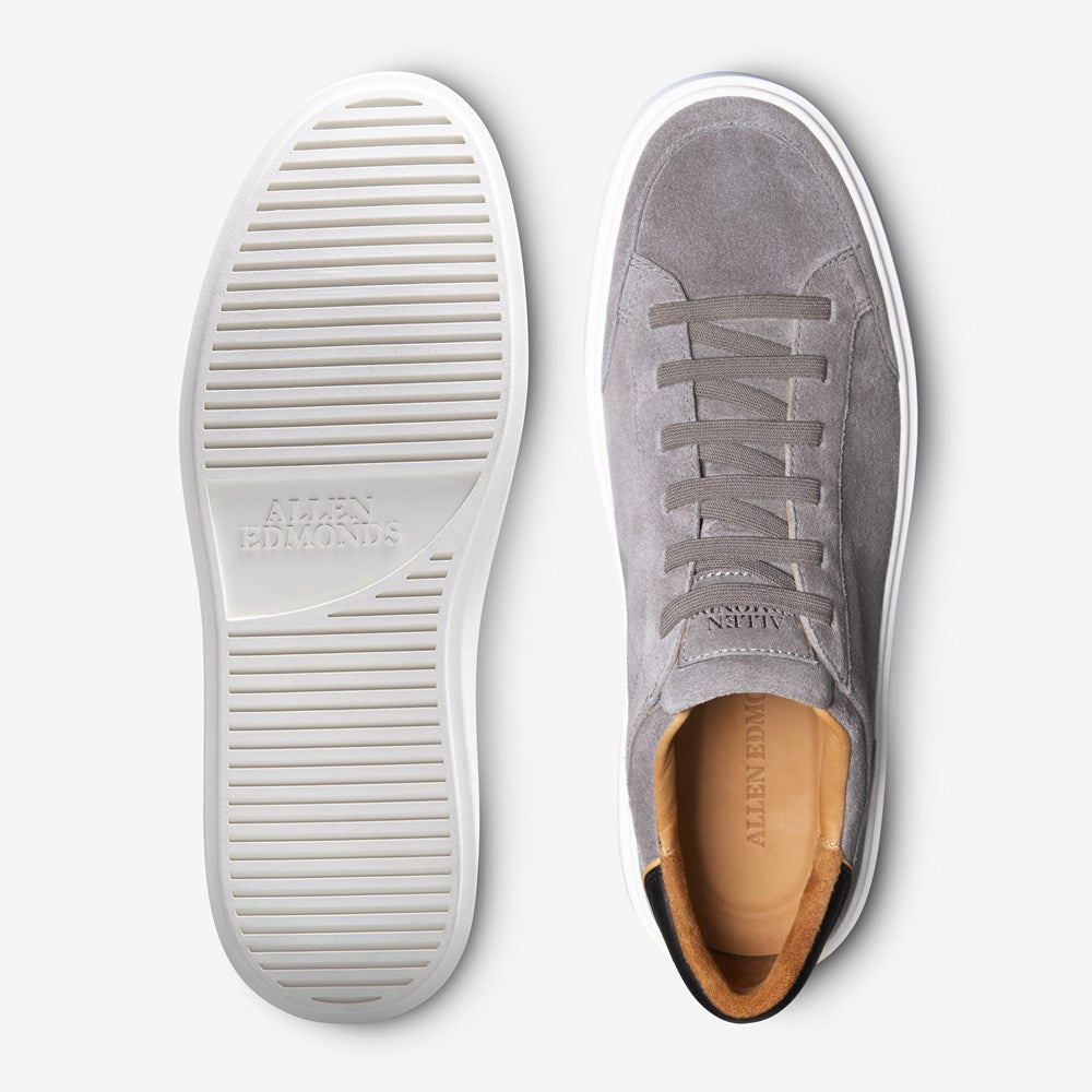ALLEN EDMONDS OLIVER SLIP-ON SNEAKER - GREY SUEDE