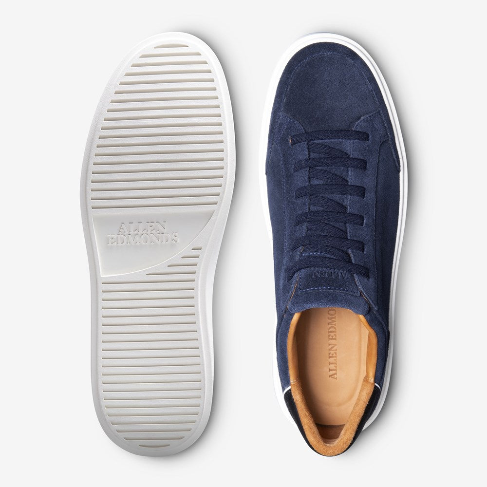 ALLEN EDMONDS OLIVER SLIP-ON SNEAKER - NAVY SUEDE
