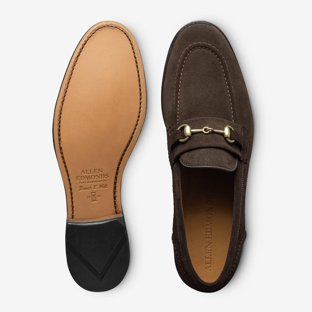 ALLEN EDMONDS RANDOLPH BIT LOAFER - CHOCOLATE SUEDE