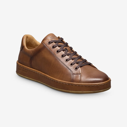 ALLEN EDMONDS BARNES LACE-UP SNEAKER - COFFEE