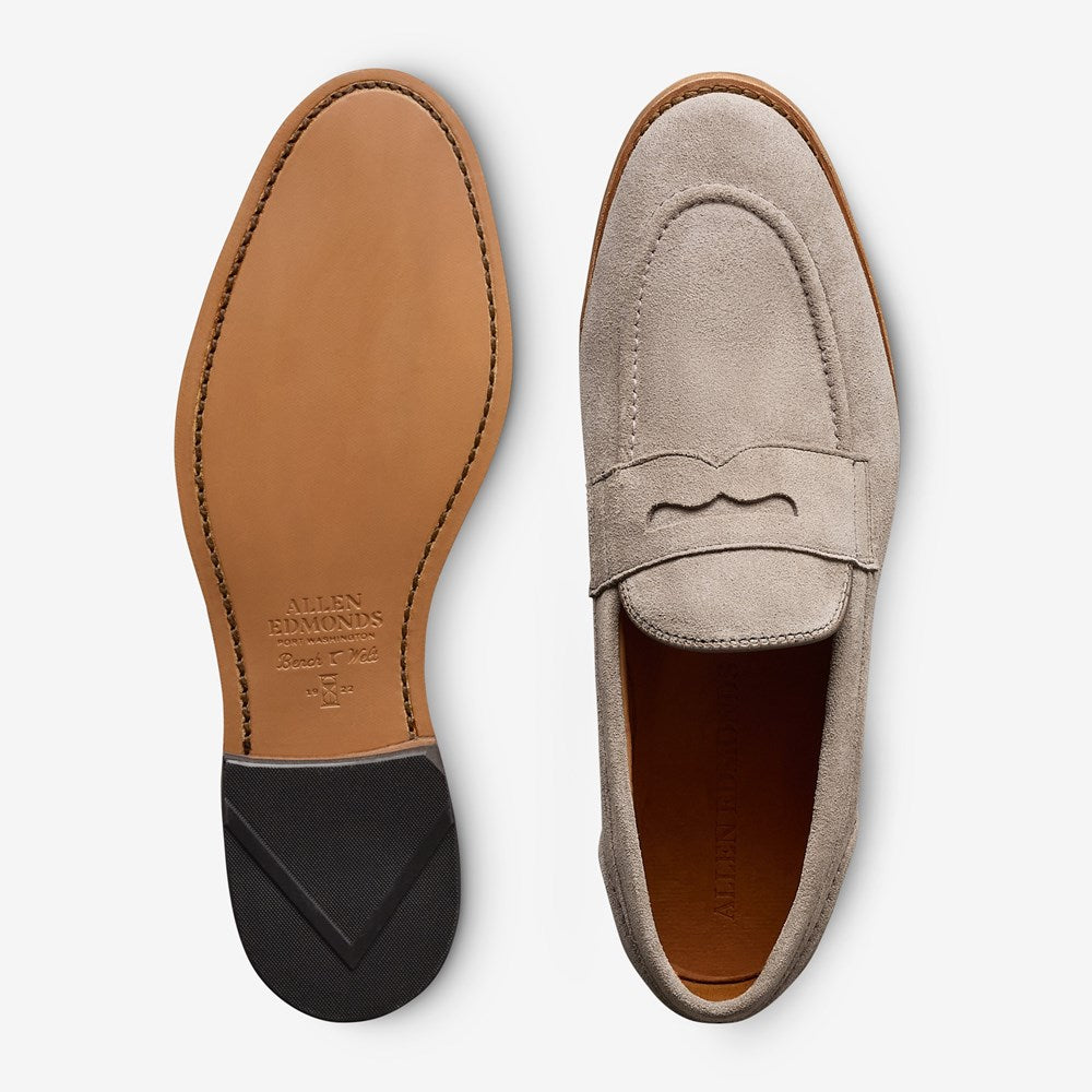 ALLEN EDMONDS RANDOLPH 2.0 PENNY LOAFER - PEWTER SUEDE