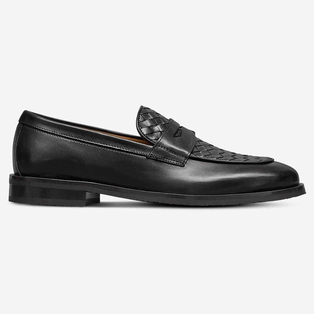 ALLEN EDMONDS COMO WOVEN PENNY LOAFER - BLACK
