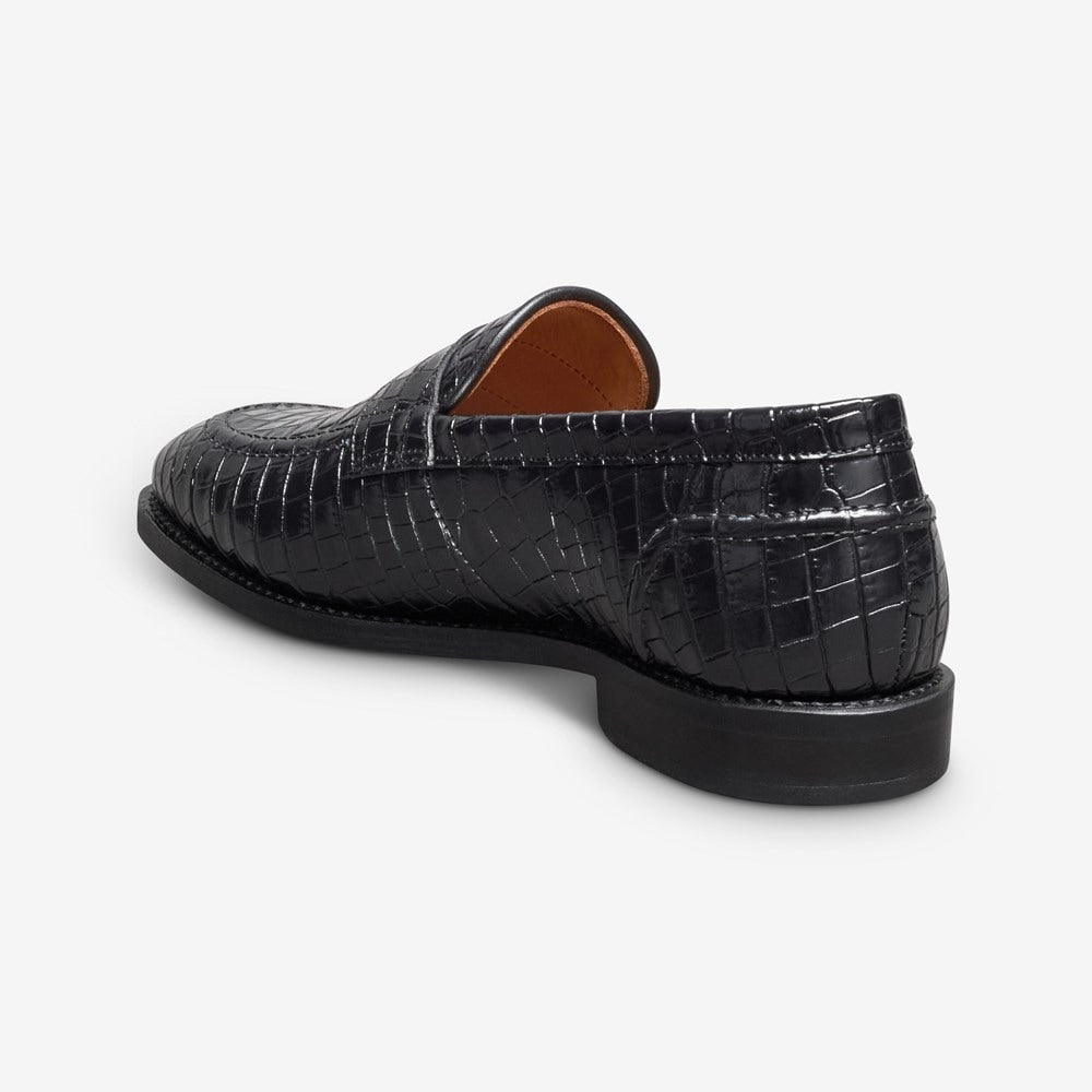 ALLEN EDMONDS RANDOLPH 2.0 PENNY LOAFER - BLACK CROC