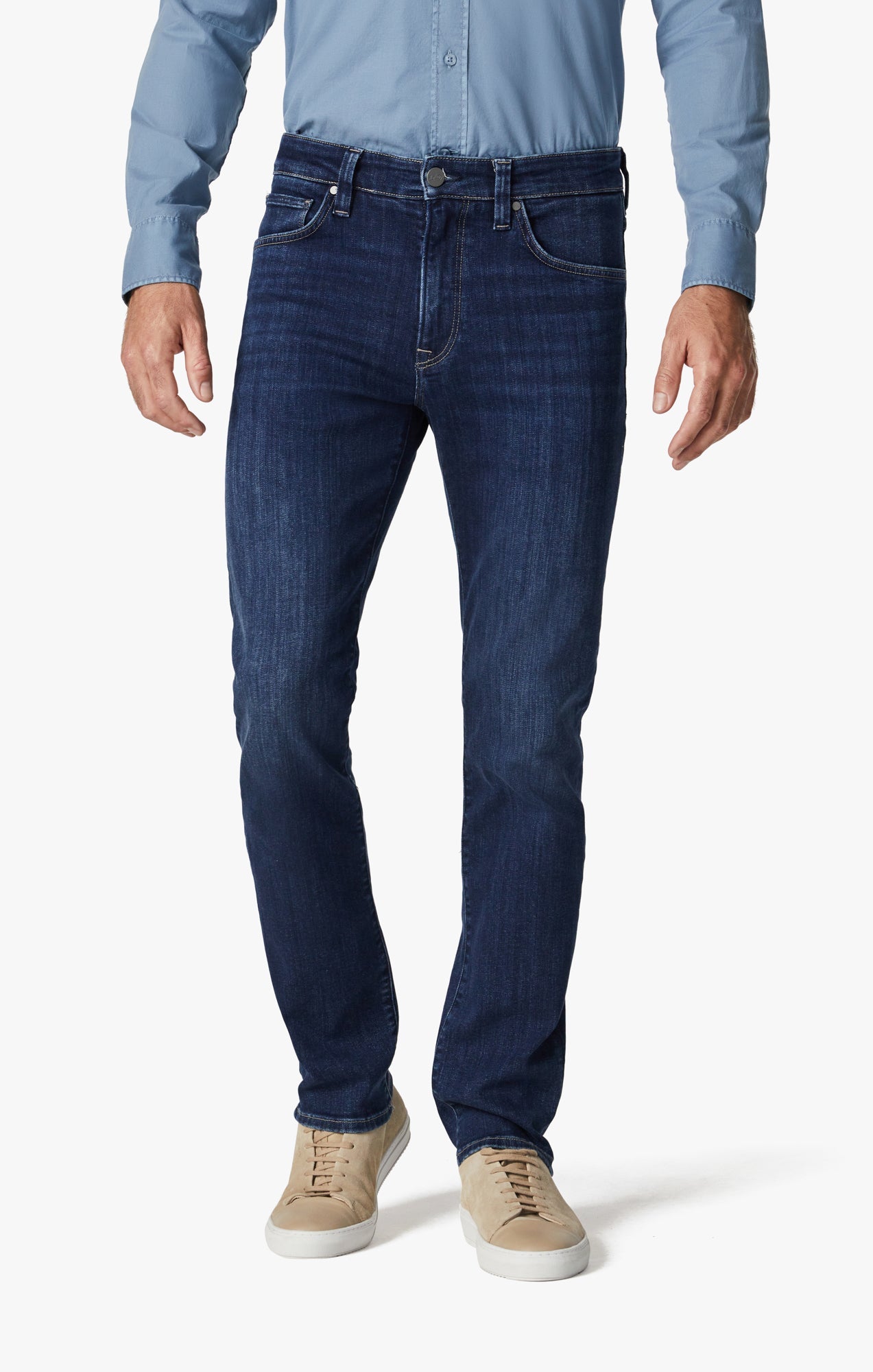 34 HERITAGE COURAGE STRAIGHT LEG JEANS (DEEP BRUSH ORGANIC)