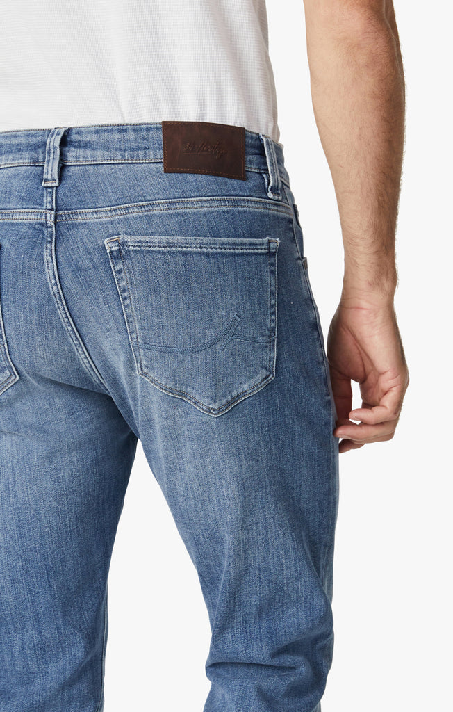 34 HERITAGE COURAGE STRAIGHT LEG JEANS (MID BRUSH URBAN ORGANIC)