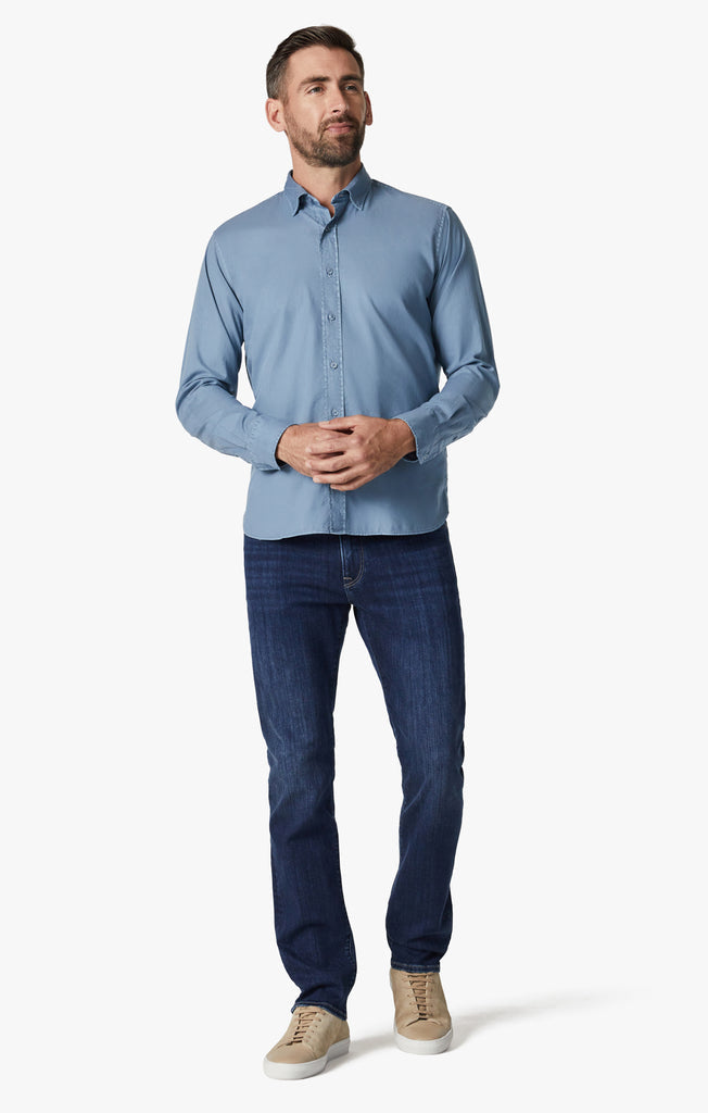 34 HERITAGE COURAGE STRAIGHT LEG JEANS (DEEP BRUSH ORGANIC)