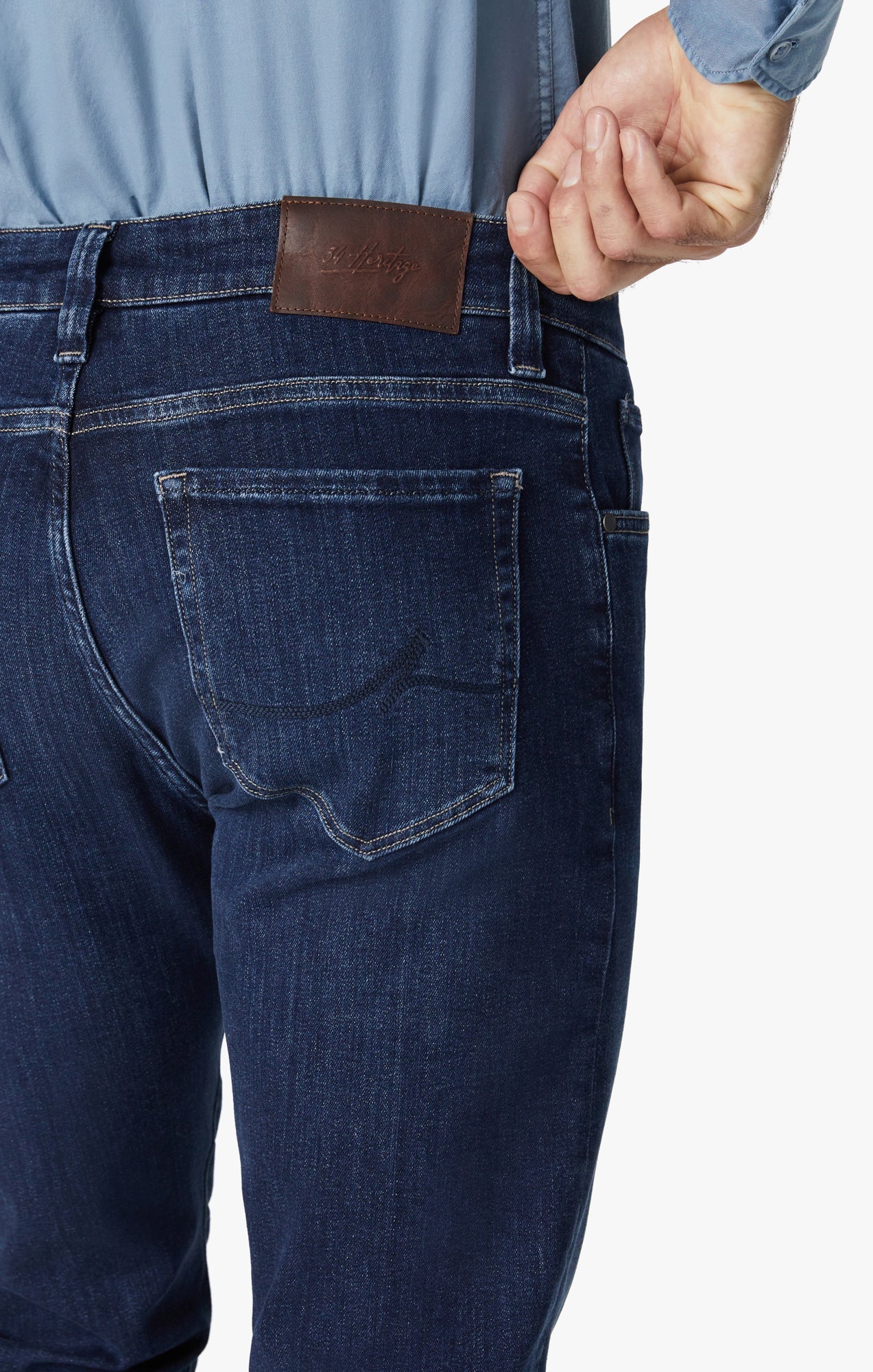 34 HERITAGE COURAGE STRAIGHT LEG JEANS (DEEP BRUSH ORGANIC)