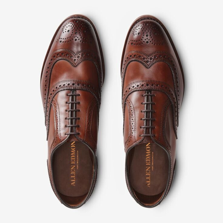 ALLEN EDMONDS MCALLISTER WINGTIP OXFORD - DARK CHILI