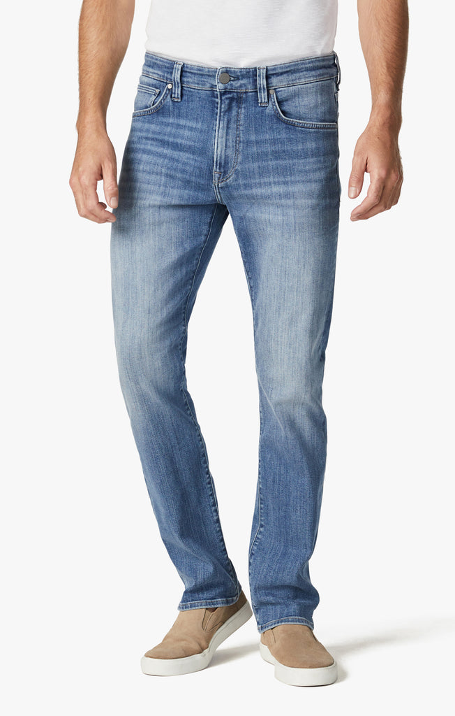 34 HERITAGE COURAGE STRAIGHT LEG JEANS (MID BRUSH URBAN ORGANIC)