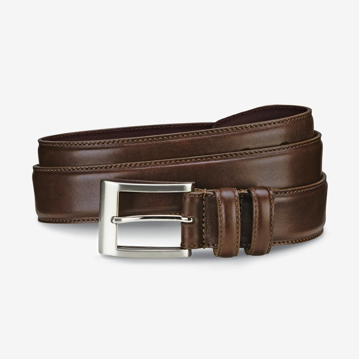 ALLEN EDMONDS WIDE BASIC DRESS BELT - COFFEE