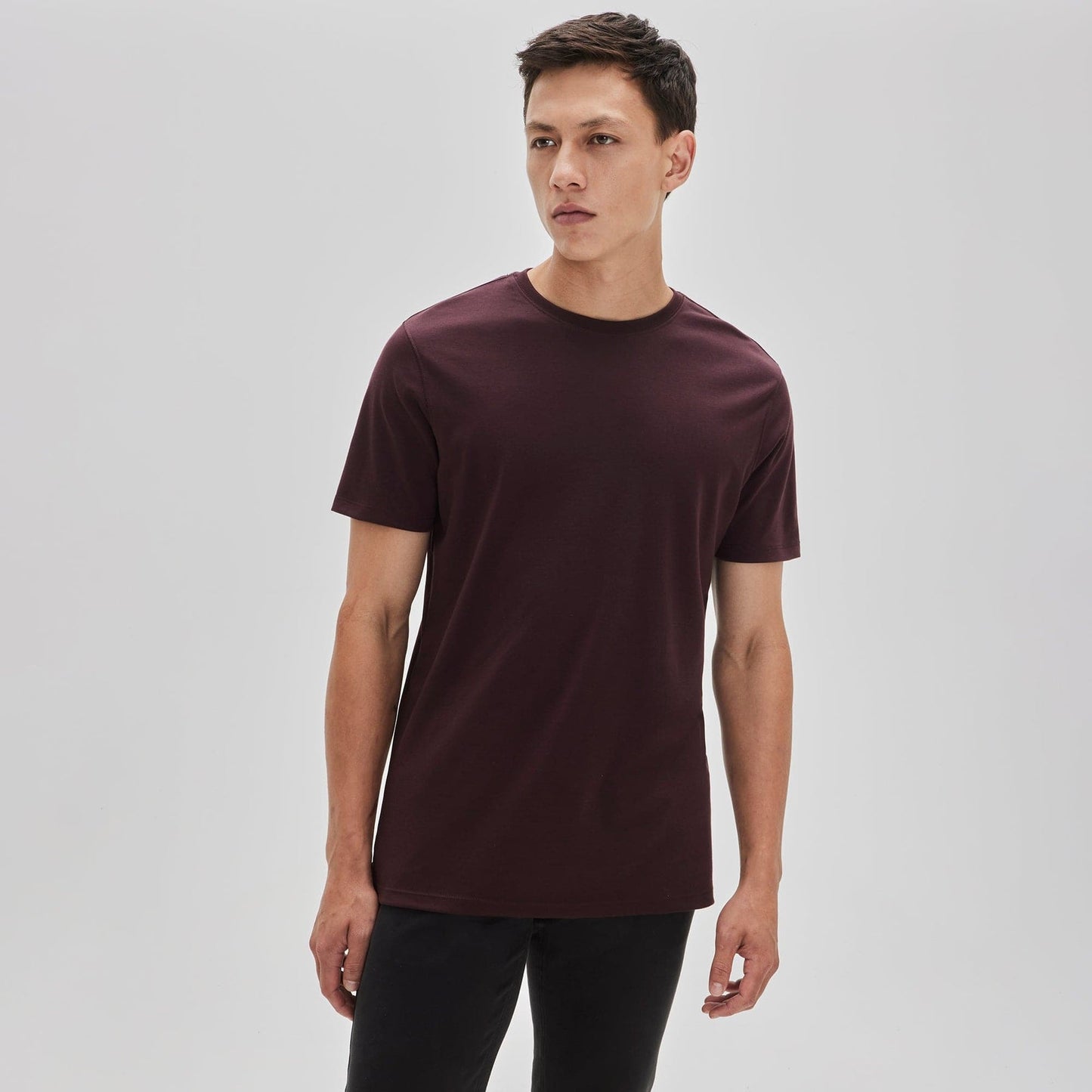 Robert Barakett Pima Cotton Tee (Deep Bordeaux)