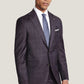 Burgundy Window Pane Suit Super 120's Stretch Wool