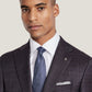 Burgundy Window Pane Suit Super 120's Stretch Wool