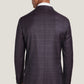 Burgundy Window Pane Suit Super 120's Stretch Wool